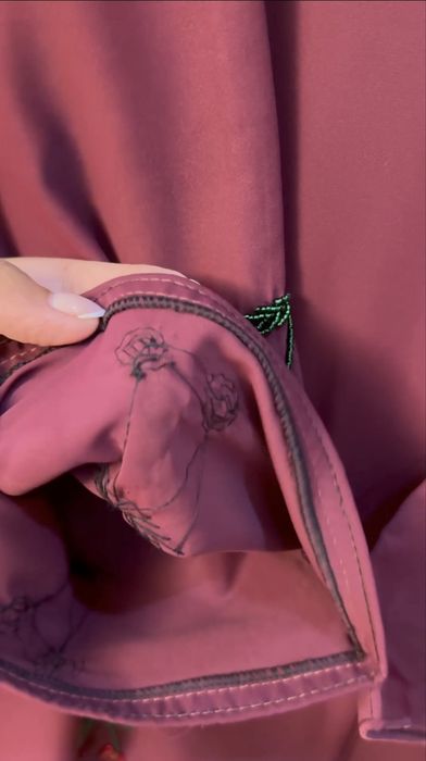 Bordo rangli nafis dubay abayasi