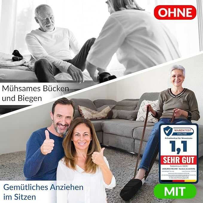 Обувалка за чорапи LIEBLINGS HELFER , Германия , 74см връзки, помощник