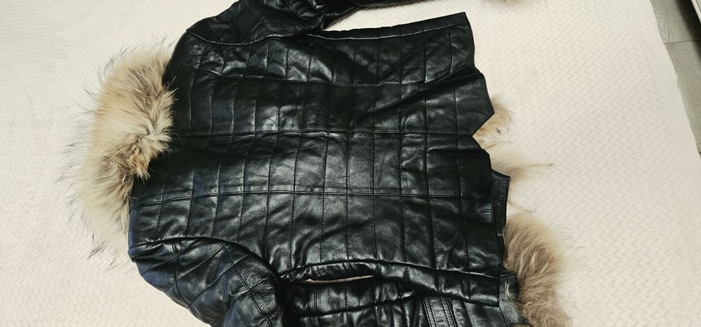 Geacă damă din piele naturală cu blană naturală  Vulpe,M M