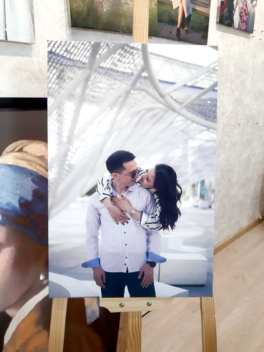 Печать фото на холсте с подрамником, фото на холсте