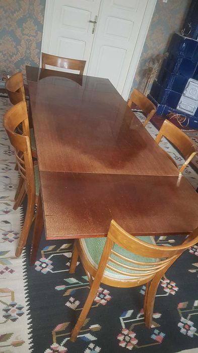 Masă sufragerie + 6 scaune tapițate