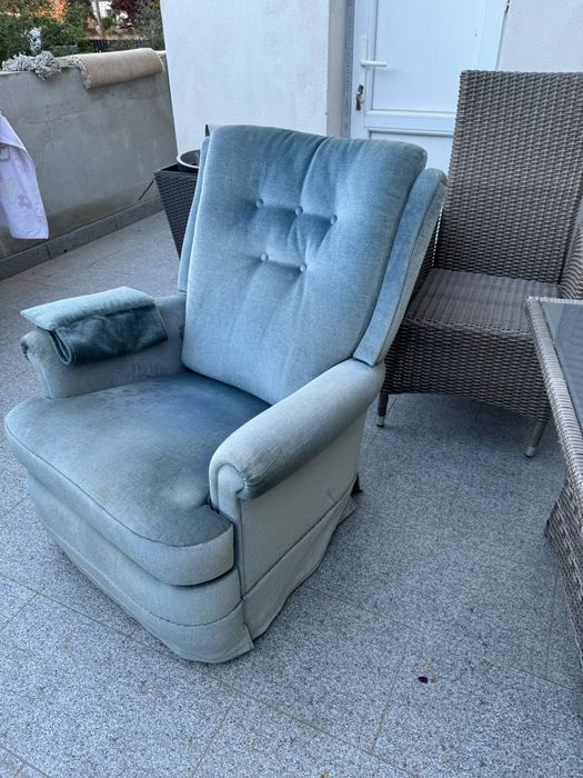 Fotoliul rabatabil lemn masiv vintage