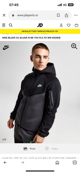 Trening Nike NK Tch Flc Fz Wr Hoodie