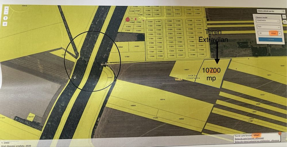 Vand Teren Extravilan langa Sere 10700 mp Tuzla