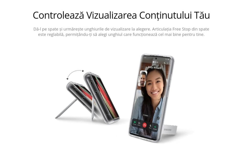 Husa originala Samsung Clear Standing Cover S21+ S21 Plus 5G G996