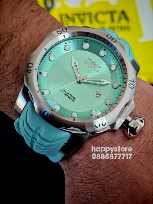 INVICTA Sea Dragon turquoise 54 mm, Инвикта нов ръчен часовник