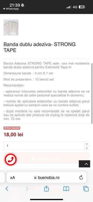 Extensii păr natural blond perlat Tape in 50 cm - 2 seturi