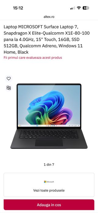 Laptop Surface 7 Nou la cutie