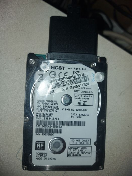 Hard disk laptop Seagate  HGST 500Gb