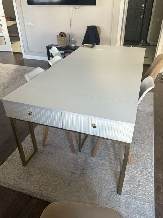 Стол трансформер со стульями