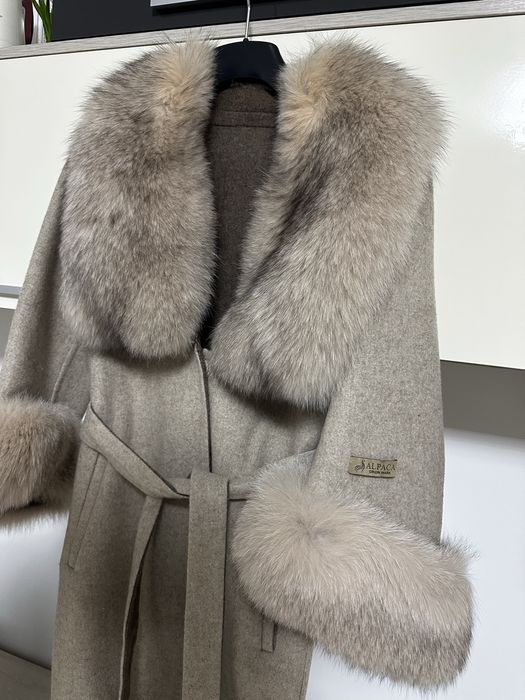 Palton Alpaca blana