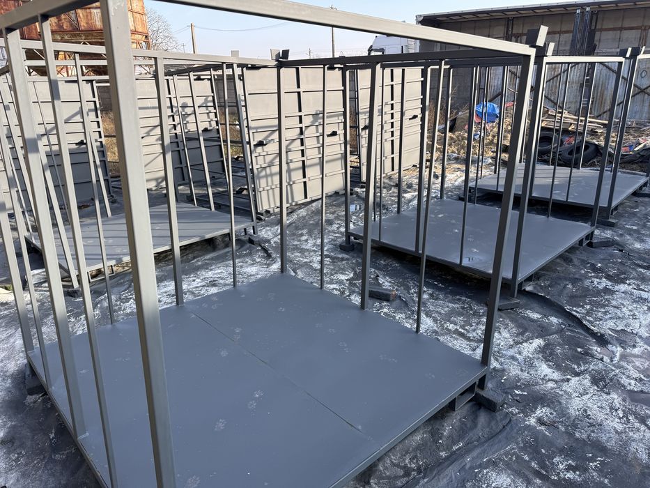 Boxpaleti metalici ieftini industriali cu tabla