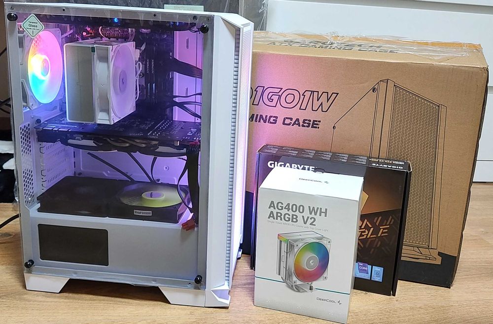 PC Gaming White Edition – i3 Gen 12 | GTX 1070 8GB | 16GB RAM | Win 11 Pro