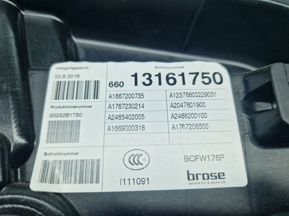 Macara electrica geam stanga fata Mercedes Clasa A (W176) [Fabr 2012-2