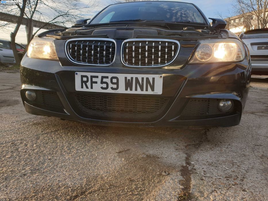Bara Spoiler Fata Pachet M cu Imperfectiuni BMW Seria 3 E90 E91 LCI FL Facelift 2007 - 2011 Culoare 475 Black Sapphire Metallic [K1182]