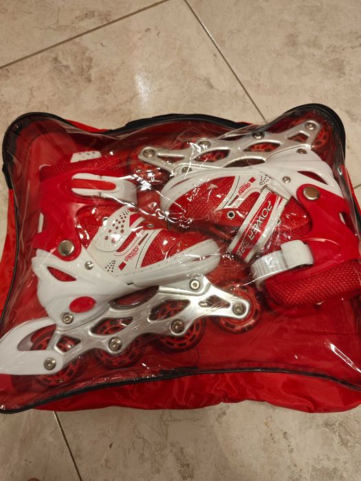 Скейтборд Спайдърмен и Регулируеми Светещи ролери Bodyflex S 31-34,нов