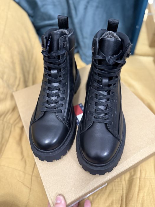 Tommy Jeans Lace Up Boot bocanci piele neagra marimea 43 noi originali