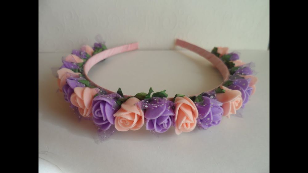 Ободок с цветами