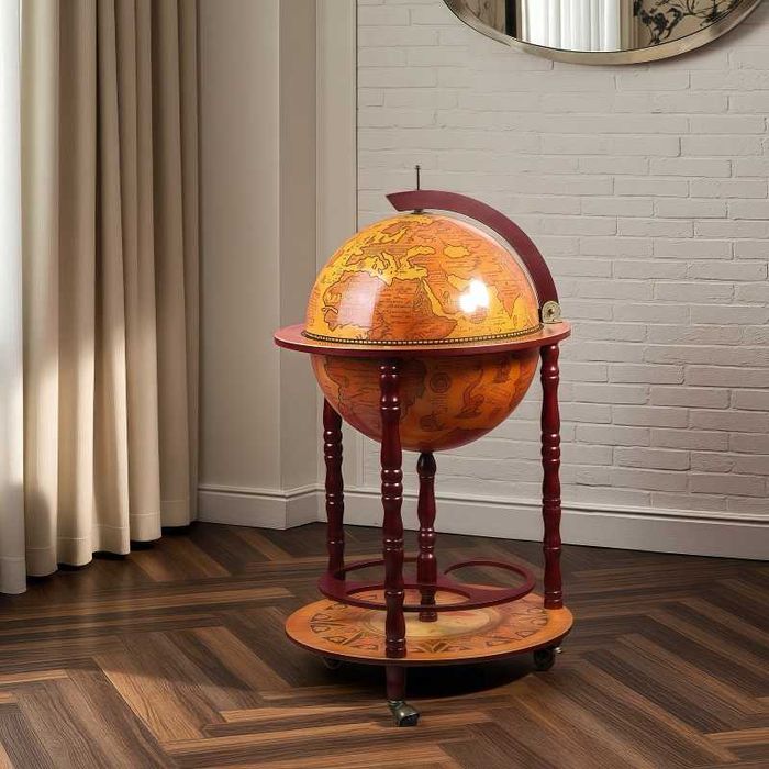 Нов Голям Глобус Мини Бар - Поставка за Бутилка / Вино/Юбилей!