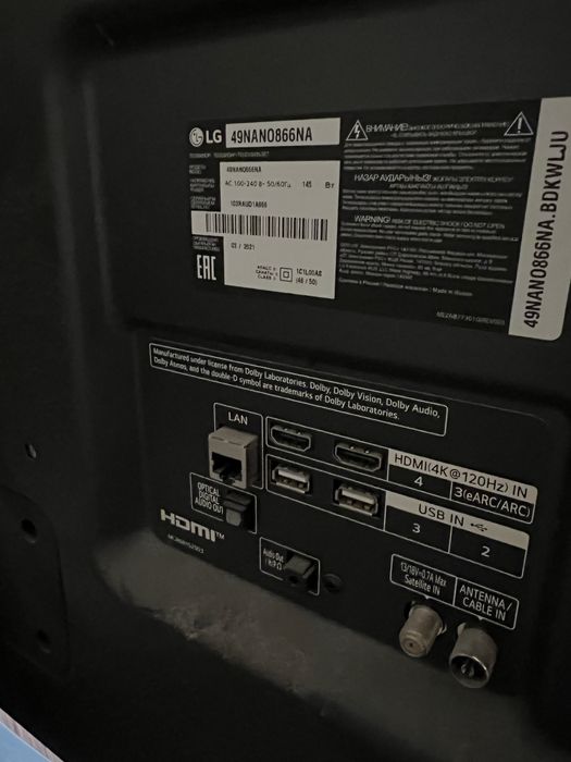 Продам/Сдам Телевизор LG(Smart, 4k, 49NANO866NA)
