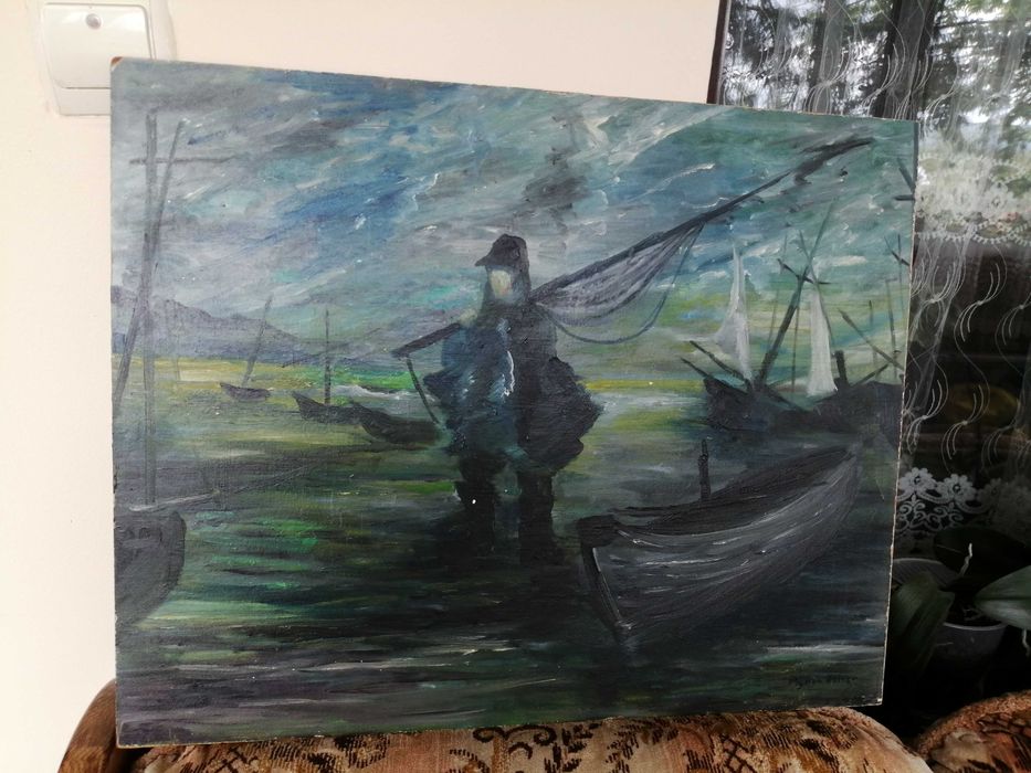 Tablou Myron Oliver - Pescarul pe inserat