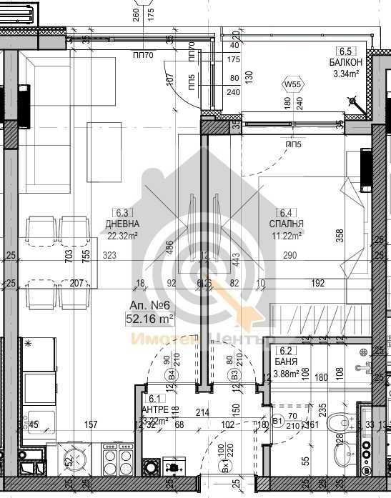 Двустаен апартамент в Манастирски ливади