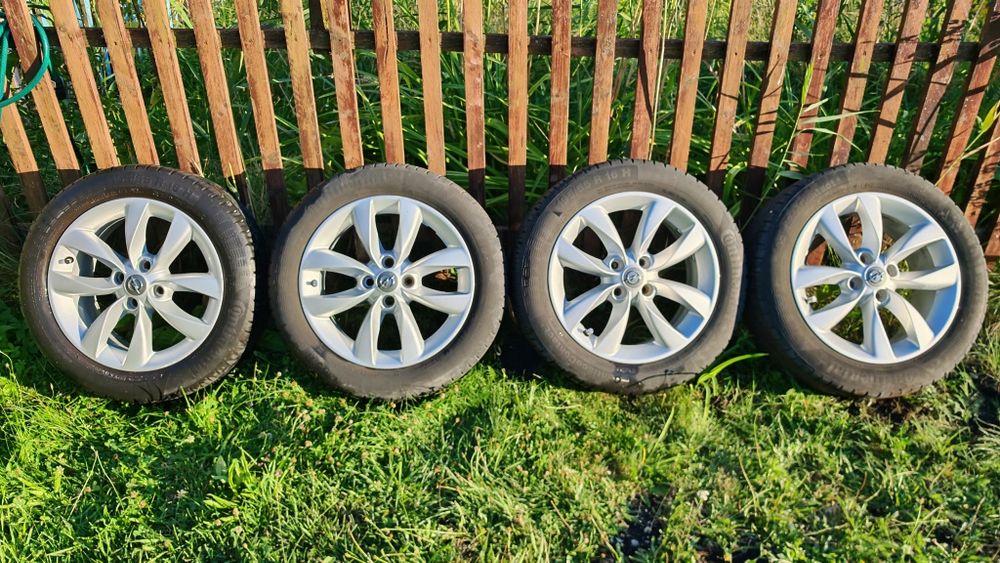 4 Jante Originale Opel R16 4x100 și Anvelope vara Continental 195x55