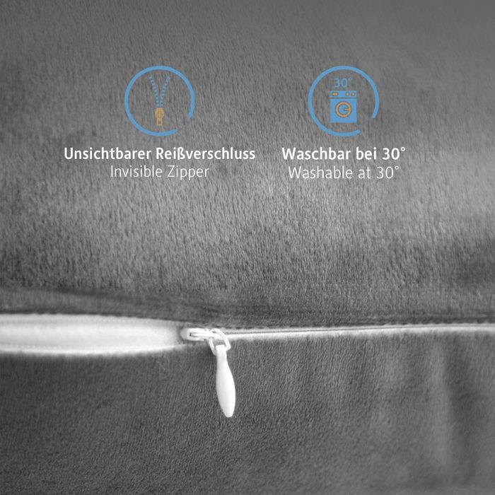 Комплект от 2 кадифени калъфки за възглавници Komfortec, 30 x 50 см.