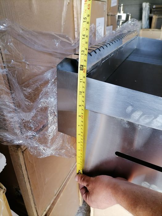 Газова скара гладка професионална оребрена плоча-дюнер обурудване