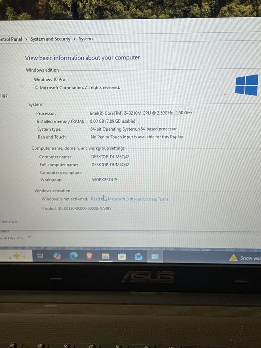 Laptop ASUS i5-3210M / 8GB / GeForce 610M 2GB