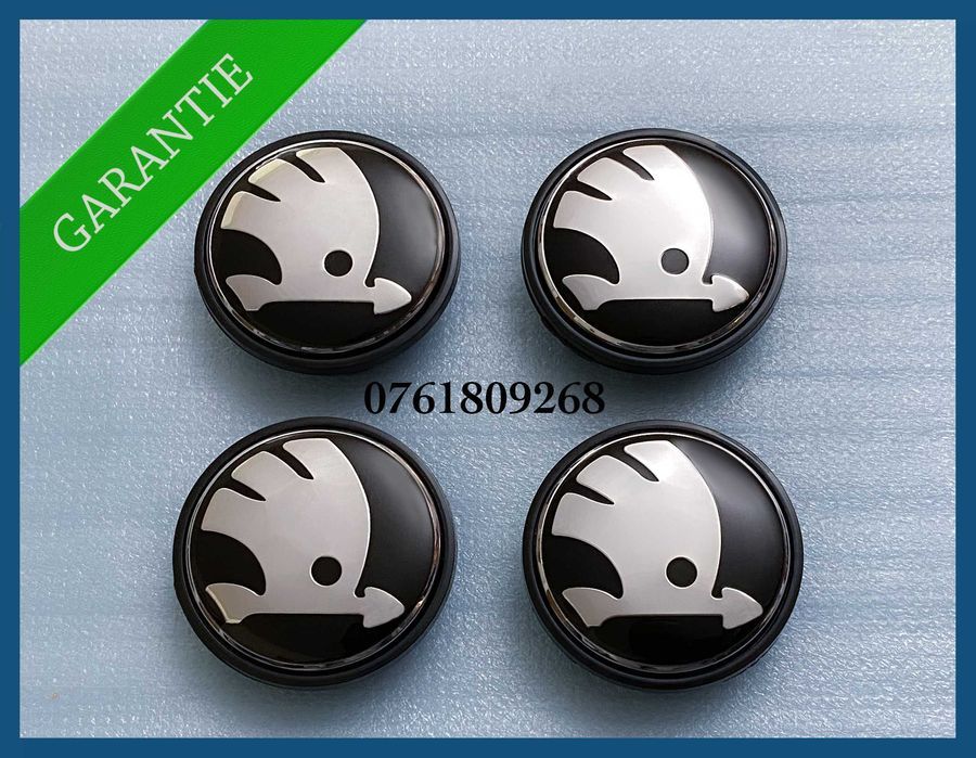 Set 4 capace 65mm 3B7601171 jante aliaj Skoda Octavia Fabia Yeti Rapid