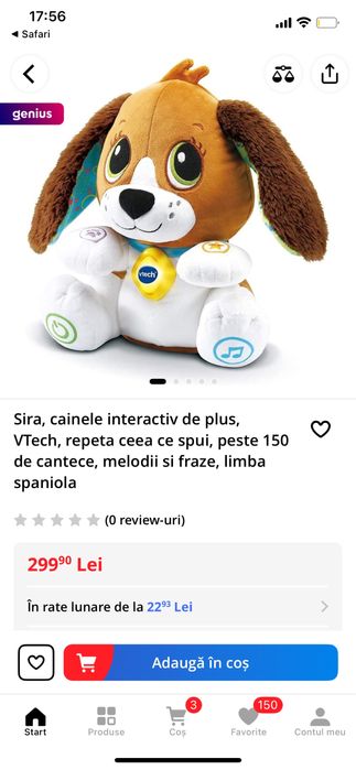 Sira, cainele interactiv de plus, VTech Versiunea in spaniola