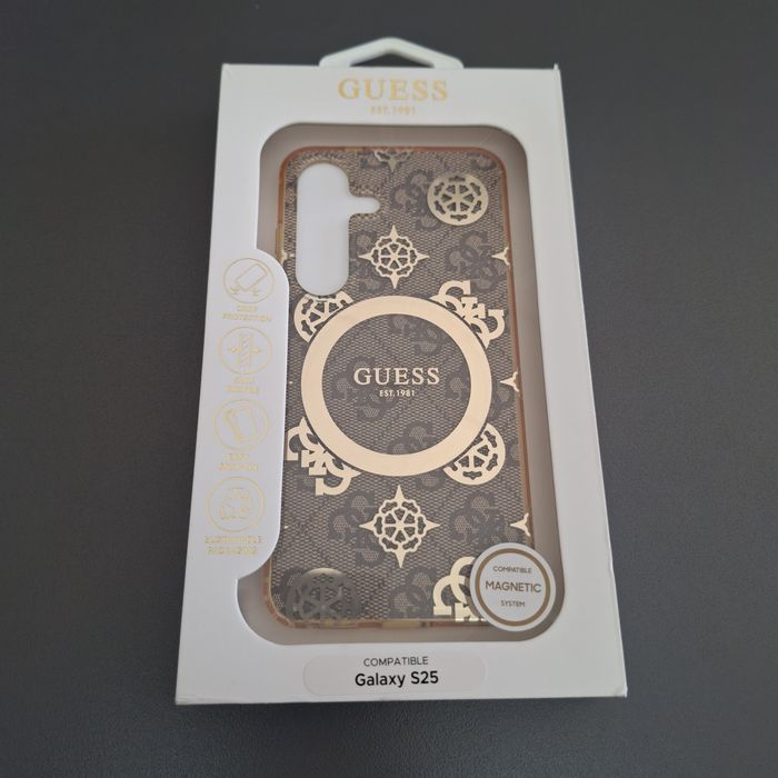 Твърд гръб лого Guess за Samsung Galaxy S25 предпазен  кейс