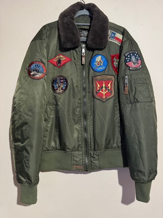Top Gun B-15 Flight Jacket With Patches.