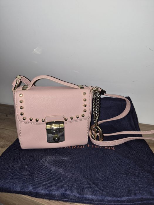 Бледо розова чанта на Trussardi Jeans