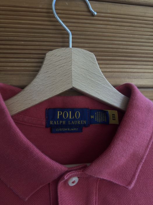 Оригинална мъжка тениска с яка Polo Ralph Lauren Custom Slim Fit (Размер M)