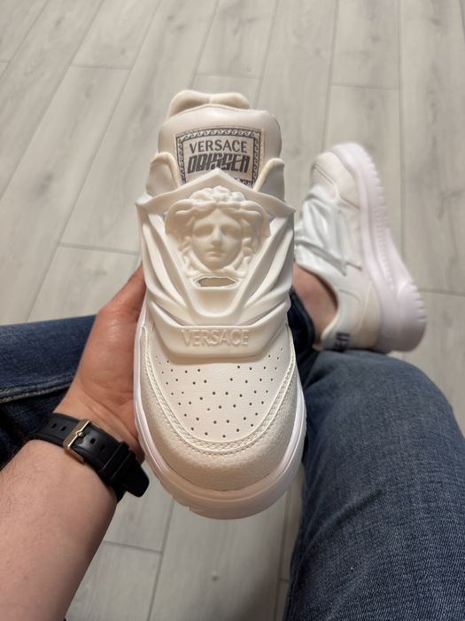Adidasi Barbati Versace Odissea Full Alb!
