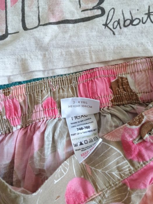 NEXT - Нов комплект със зайче за момиче 3-4 години 104 см Некст