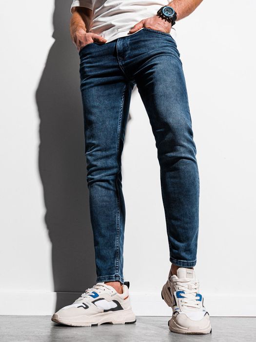 Мъжки дънки Ombre SKINNY FIT P1007 - тъмно сини