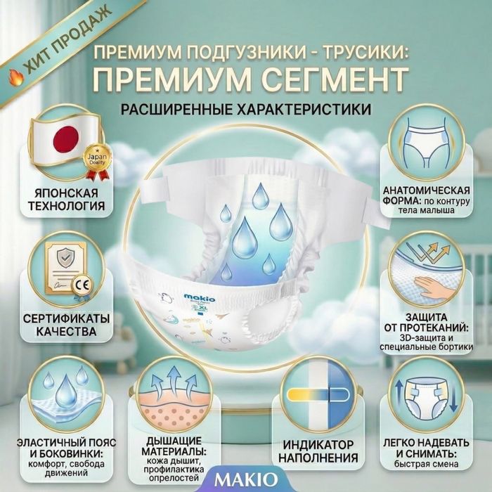 Подгузники-Трусики Памперсы