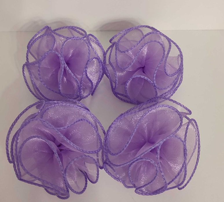 Малки лилави  кордели, панделки за коса