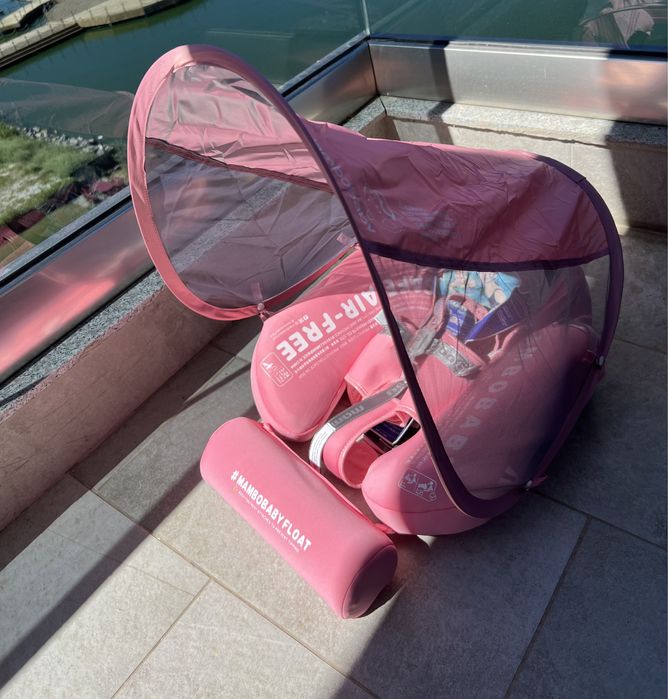 Colac de inot entru bebelusi negonflabil+copertinaUPF50+suport picioar