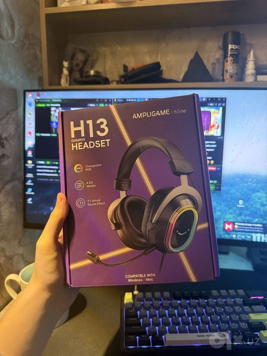 Новые наушники Fifine H13 Black (7.1 Surround) / Игровые гарнитура