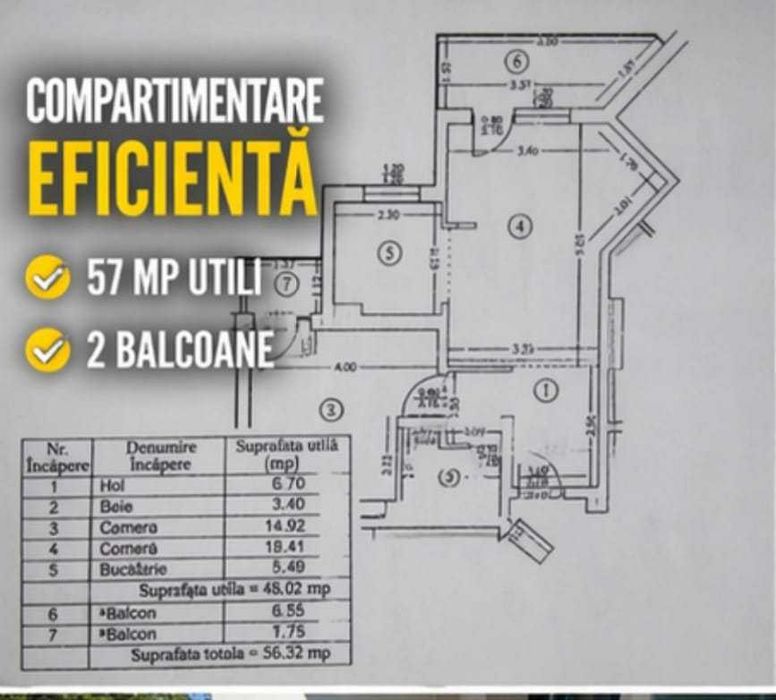 COPOU ...? Este pentru TINE Bellevue  – OPORTUNITATE !  RAR în Iași – Copou – Bellevue Residence 2 camere mobilat și utilat 2 balcoane 132.
