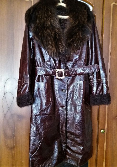Кожаное пальто-дубленка Fiore (Турция)