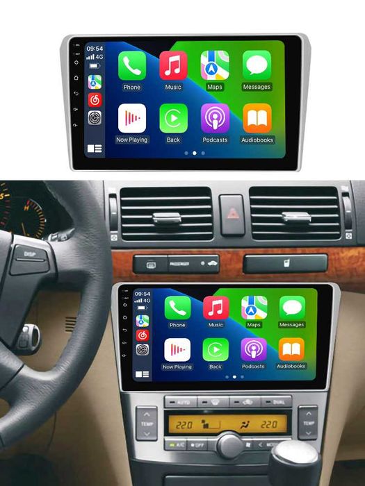 Navigatie Android 14 TOYOTA AVENSIS 2002- 2008 1/8 Gb CarPlay + CAMERA