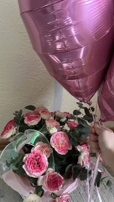 Спрей роза розвый