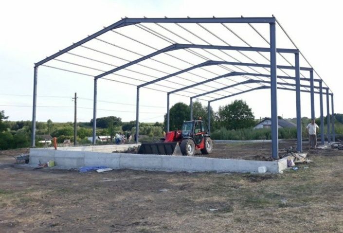 Vadă hala metalica doar scheletul nou complet 200mp 10m deschider