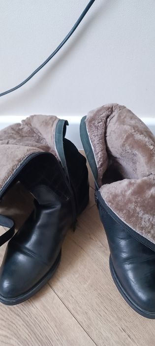 Женские сапоги кожа