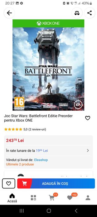 Joc Star Wars Battlefront Xbox one nou original